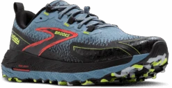 BROOKS Men's Cascadia 18 Wide (004 - Citadel/Ebony/Lime) -TCRunning Shop 110426 004 A Cascadia 18