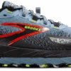 BROOKS Men's Cascadia 18 Wide (004 - Citadel/Ebony/Lime)