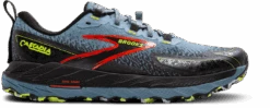 BROOKS Men's Cascadia 18 Wide (004 - Citadel/Ebony/Lime)