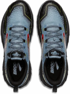 BROOKS Men's Cascadia 18 Wide (004 - Citadel/Ebony/Lime) -TCRunning Shop 110426 004 O Cascadia 18