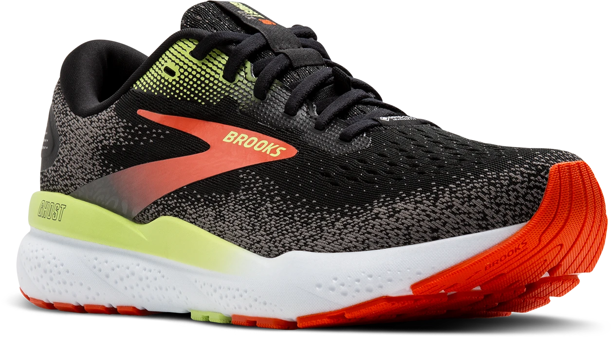 BROOKS Men's Ghost 16 GTX (049 - Black/Mandarin Red/Green) 3 BROOKS Men's Ghost 16 GTX (049 - Black/Mandarin Red/Green) - Image 3