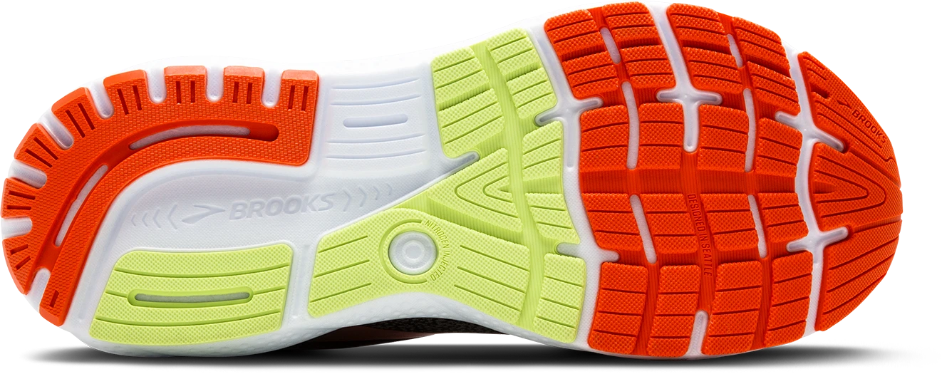 BROOKS Men's Ghost 16 GTX (049 - Black/Mandarin Red/Green) 6 BROOKS Men's Ghost 16 GTX (049 - Black/Mandarin Red/Green) - Image 6