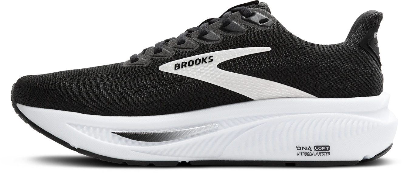 BROOKS Men's Ghost 17 WIDE (090 - Black/Grey/White) 2 BROOKS Men's Ghost 17 WIDE (090 - Black/Grey/White) - Image 2