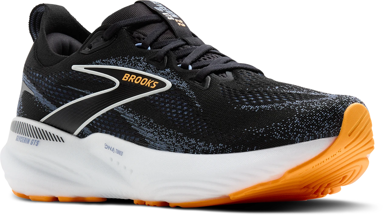 BROOKS Men's Glycerin GTS 22 WIDE (013 - Black/Country Blue/Orange Pop) 3 BROOKS Men's Glycerin GTS 22 WIDE (013 - Black/Country Blue/Orange Pop) - Image 3