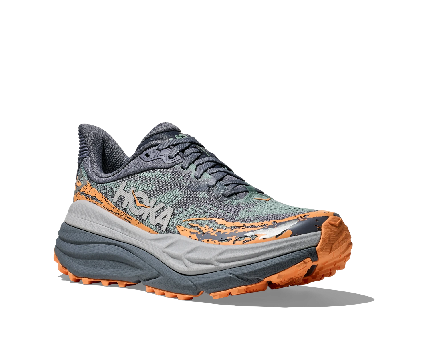Hoka Women's Stinson 7 (GSP - Grey Skies/Pale Tangerine) 3 Hoka Women's Stinson 7 (GSP - Grey Skies/Pale Tangerine) - Image 3