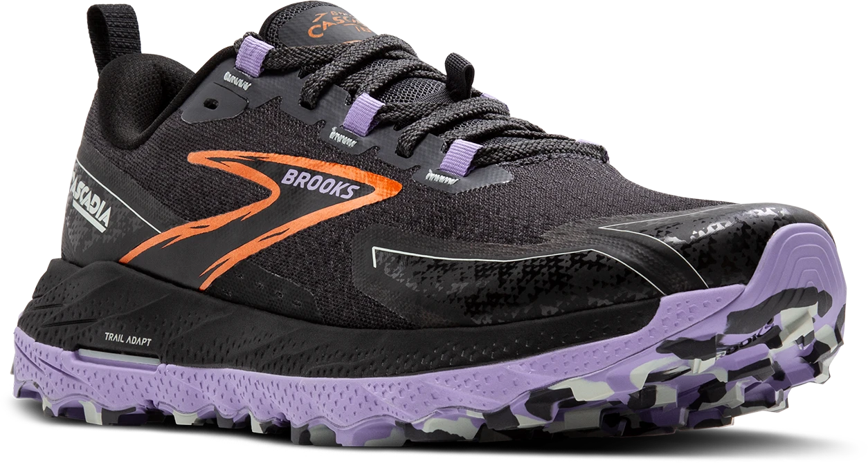 BROOKS Women's Cascadia 18 (048 - Ebony/Sweet Lavender/Copper) 3 BROOKS Women's Cascadia 18 (048 - Ebony/Sweet Lavender/Copper) - Image 3
