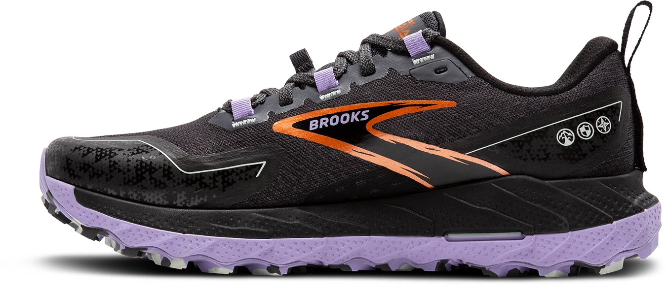 BROOKS Women's Cascadia 18 (048 - Ebony/Sweet Lavender/Copper) 2 BROOKS Women's Cascadia 18 (048 - Ebony/Sweet Lavender/Copper) - Image 2