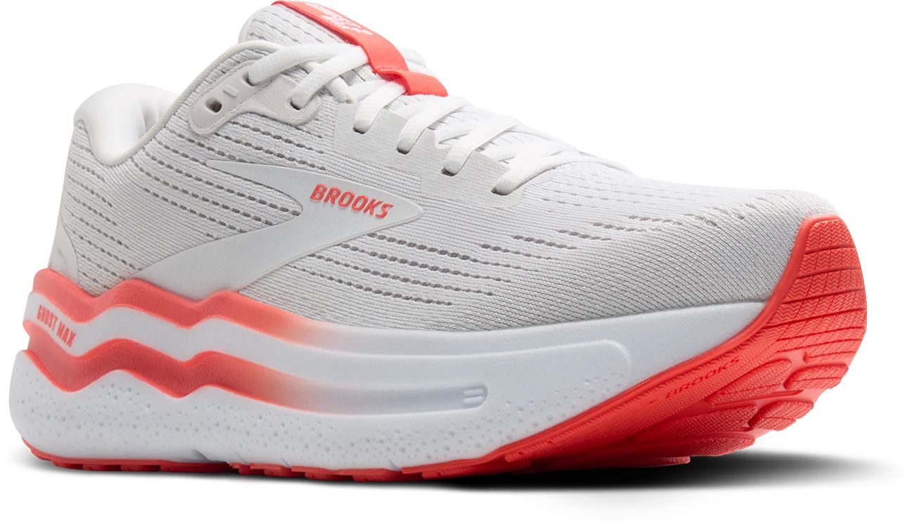 BROOKS Women's Ghost Max 2 (174 - White/Hot Coral) 3 BROOKS Women's Ghost Max 2 (174 - White/Hot Coral) - Image 3