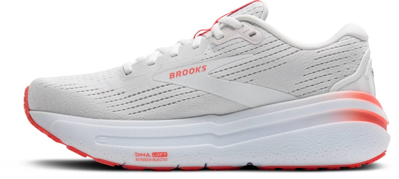 BROOKS Women's Ghost Max 2 (174 - White/Hot Coral) 2 BROOKS Women's Ghost Max 2 (174 - White/Hot Coral) - Image 2