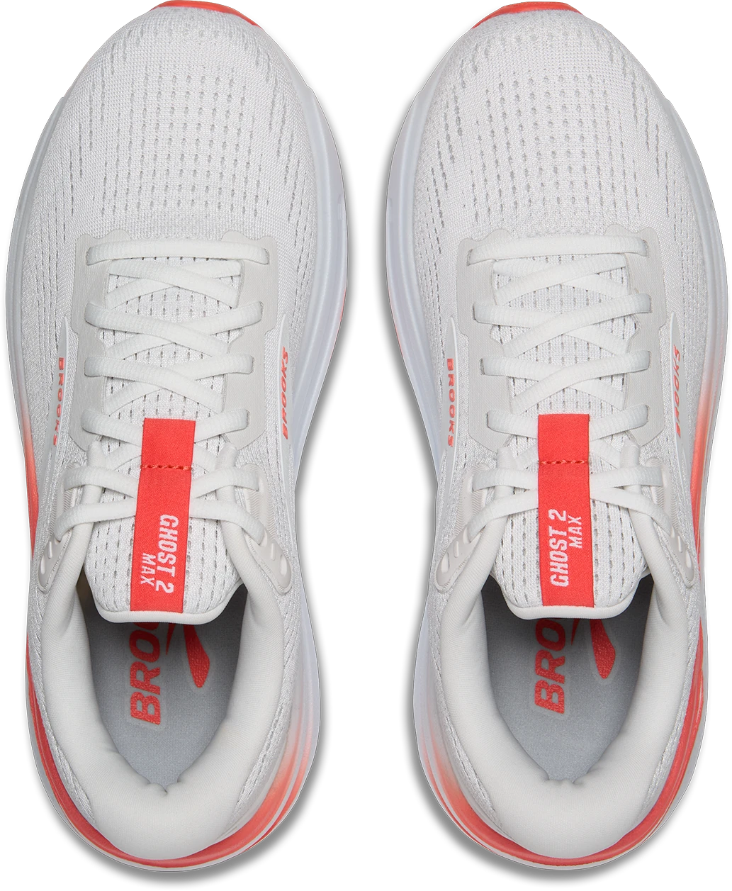 BROOKS Women's Ghost Max 2 (174 - White/Hot Coral) 4 BROOKS Women's Ghost Max 2 (174 - White/Hot Coral) - Image 4