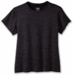 BROOKS Women’s Luxe Short Sleeve (009 - Heather Deep Black)