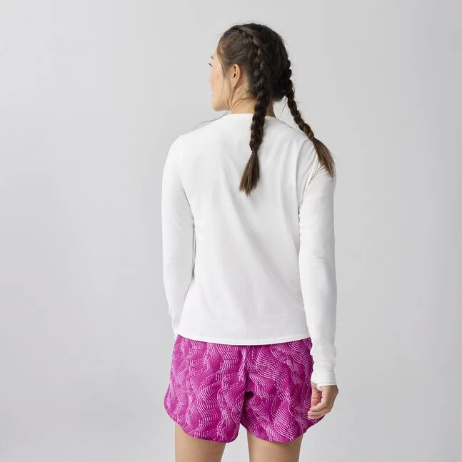 BROOKS Women’s Luxe Long Sleeve (100 - White) 2 BROOKS Women’s Luxe Long Sleeve (100 - White) - Image 2