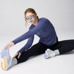 BROOKS Women’s Luxe Long Sleeve (476 - Heather Nightshadow) -TCRunning Shop 221683 476 mv luxe womens long sleeve running shirt