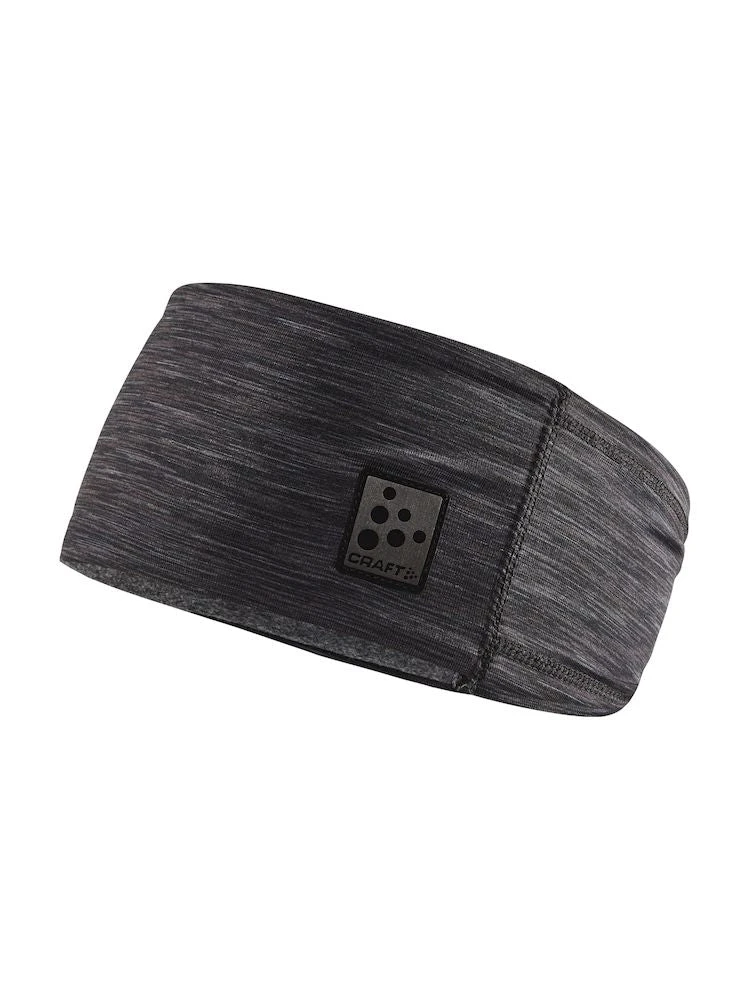 Craft Microfleece Shaped Headband (Black Melange) 1 Craft Microfleece Shaped Headband (Black Melange)