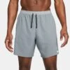 Nike Men's DRI-FIT Stride 7" 2-in-1 Shorts (084 - Smoke Grey/Dark Smoke Grey/Reflective Silver)