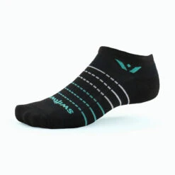 ASPIRE ZERO Running Sock (Stripe Black Aqua)