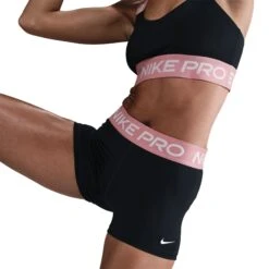 Nike Women's Pro 3" Shorts (027 - Black/Elemental Pink/White) 9 Nike Women's Pro 3" Shorts (027 - Black/Elemental Pink/White) -TCRunning Shop AURORA CZ9857 027 PHSYM003 2000