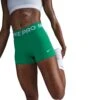 Nike Women's Pro 3" Shorts (326 - Stadium Green/White)