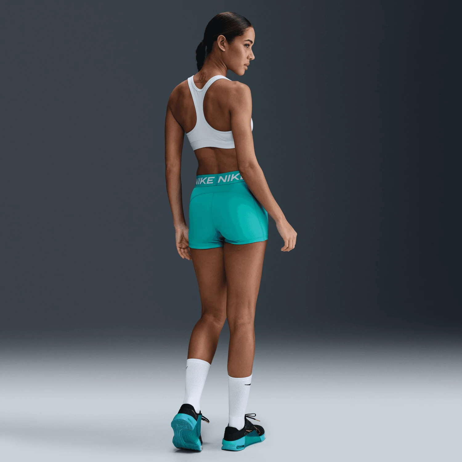 Nike Women's Pro 3" Shorts (345 - Dusty Cactus/White) 4 Nike Women's Pro 3" Shorts (345 - Dusty Cactus/White) - Image 4