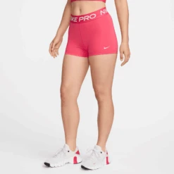 Nike Women's Pro 3" Shorts (629 - Aster Pink/White) -TCRunning Shop AURORA CZ9857 629 PHSFM001 2000