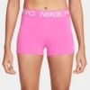 Nike Women's Pro 3" Shorts (675 - Playful Pink/White)