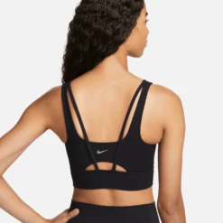 Nike Women's Zenvy Medium-Support Padded Longline Sports Bra (010 - Black/Sail) -TCRunning Shop AURORA DO6619 010 PHSFM001 2000