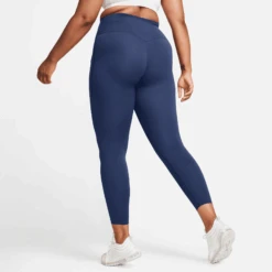 Nike Women's Universa Medium-Support High-Waisted 7/8 Leggings (410 - Midnight Navy/Black) 10 Nike Women's Universa Medium-Support High-Waisted 7/8 Leggings (410 - Midnight Navy/Black) -TCRunning Shop AURORA DQ5897 410 PHSBM001 2000
