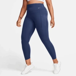 Nike Women's Universa Medium-Support High-Waisted 7/8 Leggings (410 - Midnight Navy/Black)