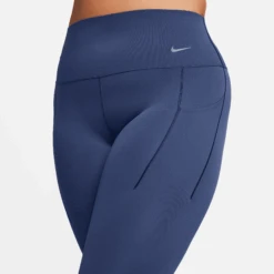 Nike Women's Universa Medium-Support High-Waisted 7/8 Leggings (410 - Midnight Navy/Black) 11 Nike Women's Universa Medium-Support High-Waisted 7/8 Leggings (410 - Midnight Navy/Black) -TCRunning Shop AURORA DQ5897 410 PHSYM003 2000