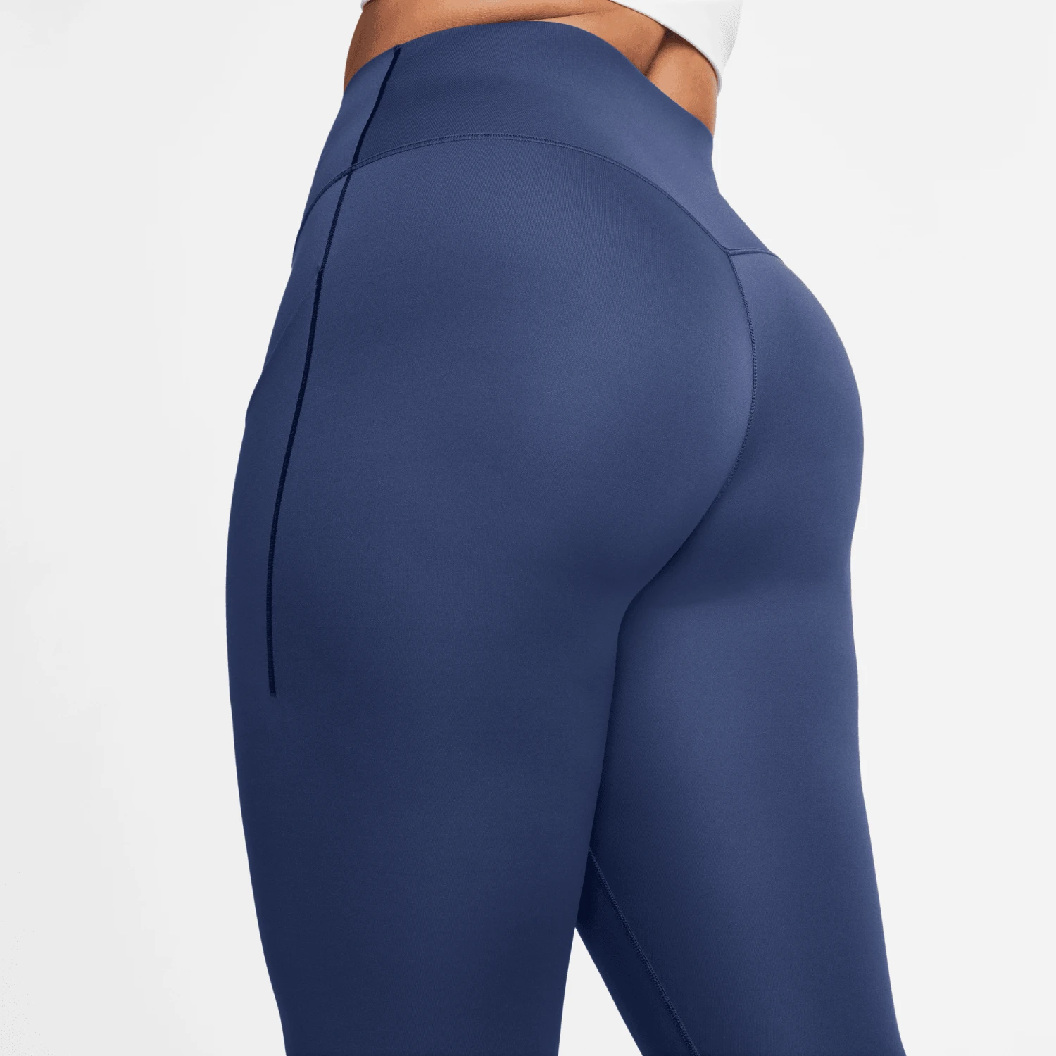 Nike Women's Universa Medium-Support High-Waisted 7/8 Leggings (410 - Midnight Navy/Black) 5 Nike Women's Universa Medium-Support High-Waisted 7/8 Leggings (410 - Midnight Navy/Black) - Image 5