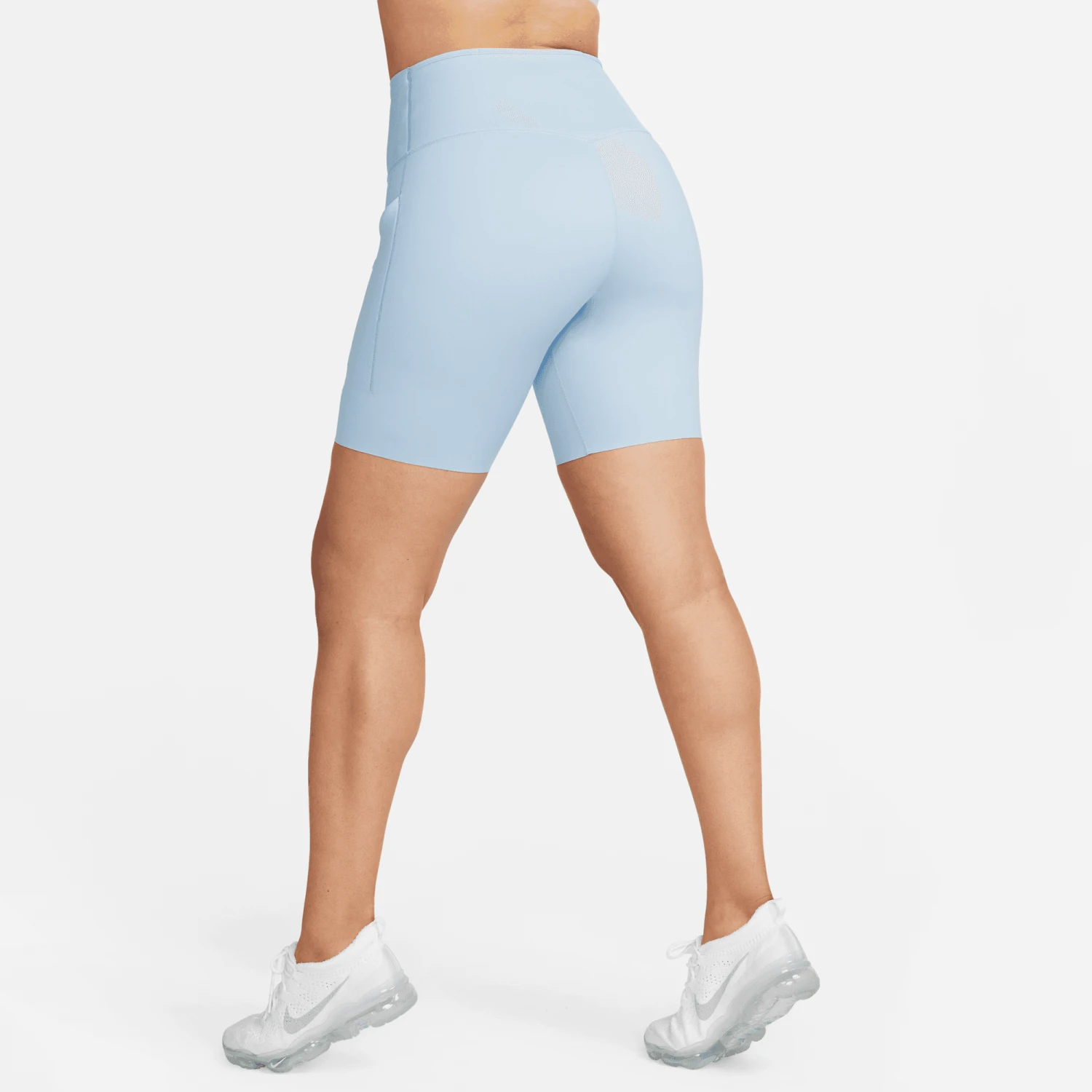 Nike Women’s Go Firm-Support High-Waisted 8” Shorts (441 - Light Armory Blue/Black) 5 Nike Women’s Go Firm-Support High-Waisted 8” Shorts (441 - Light Armory Blue/Black) - Image 5
