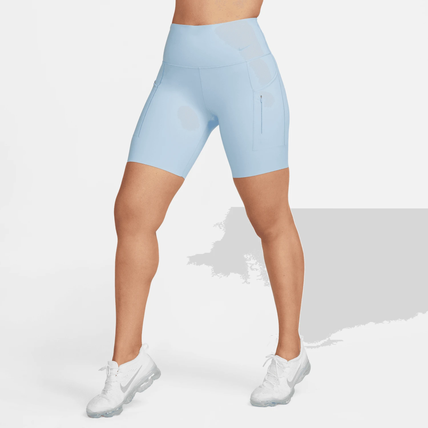 Nike Women’s Go Firm-Support High-Waisted 8” Shorts (441 - Light Armory Blue/Black) 1 Nike Women’s Go Firm-Support High-Waisted 8” Shorts (441 - Light Armory Blue/Black)