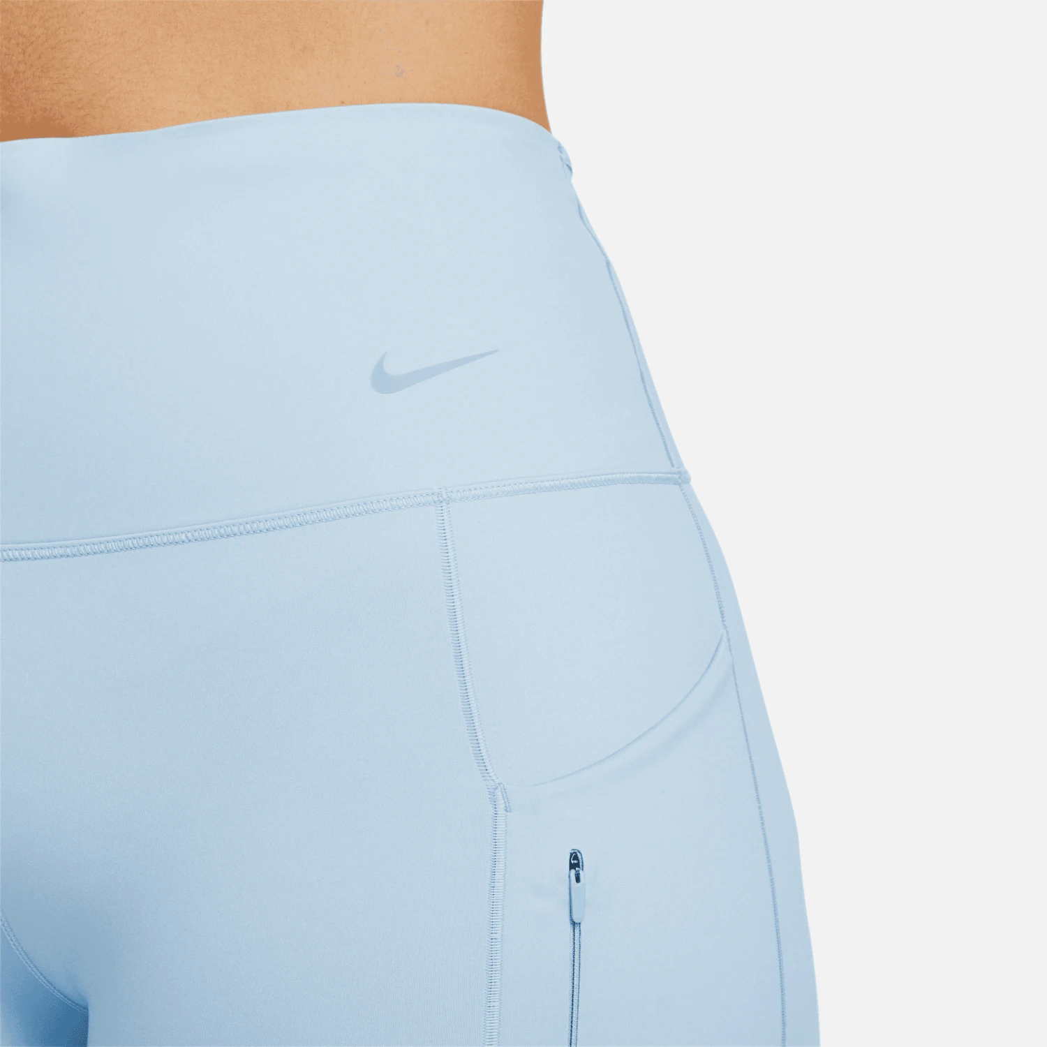 Nike Women’s Go Firm-Support High-Waisted 8” Shorts (441 - Light Armory Blue/Black) 9 Nike Women’s Go Firm-Support High-Waisted 8” Shorts (441 - Light Armory Blue/Black) - Image 9