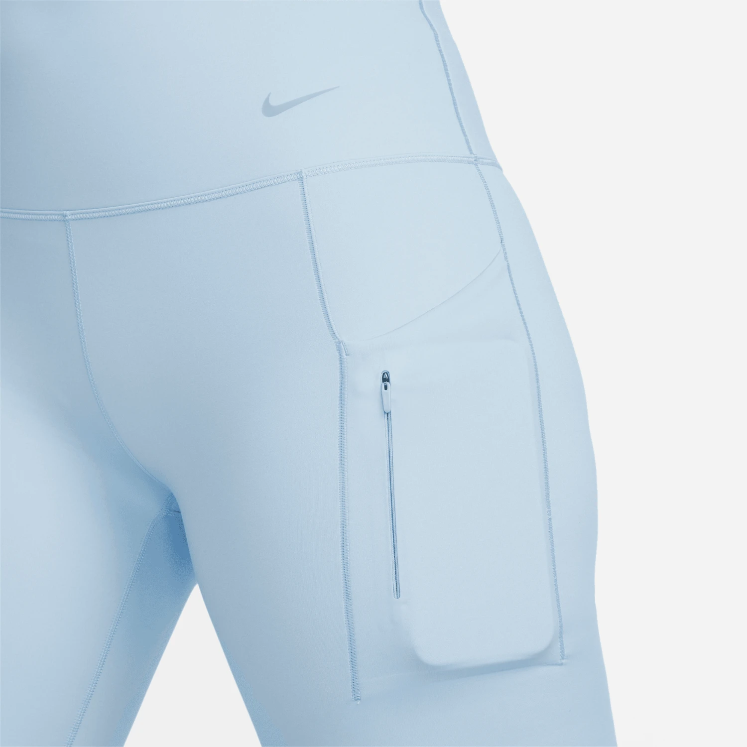 Nike Women’s Go Firm-Support High-Waisted 8” Shorts (441 - Light Armory Blue/Black) 7 Nike Women’s Go Firm-Support High-Waisted 8” Shorts (441 - Light Armory Blue/Black) - Image 7