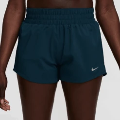 Nike Women's DRI-FIT One Mid-Rise 3" Shorts (478 - Armory Navy/Reflective Silver)
