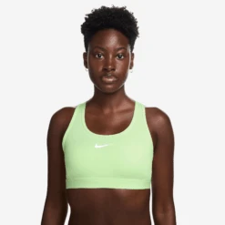 Nike Women’s Swoosh Medium Support Sports Bra (701 - Barely Volt/White)