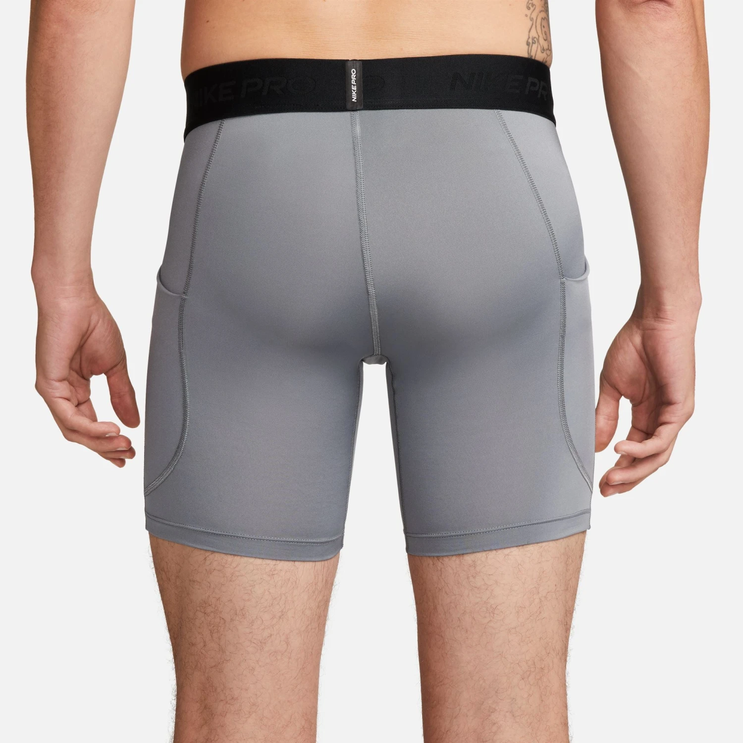 Nike Men's Pro Short Tights (084 - Smoke Grey/Black) 2 Nike Men's Pro Short Tights (084 - Smoke Grey/Black) - Image 2