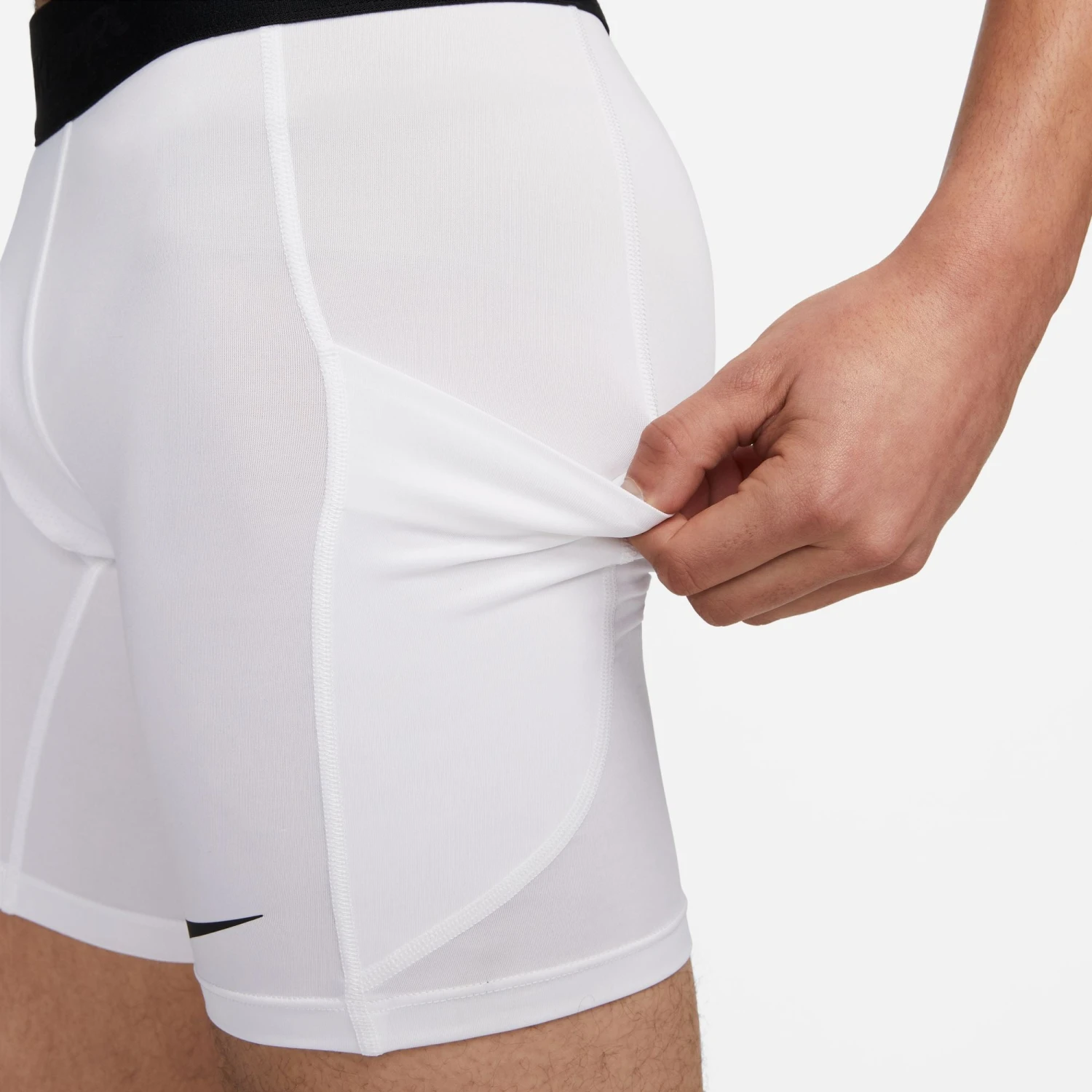 Nike Men's Pro Short Tights (100 - White/Black) 5 Nike Men's Pro Short Tights (100 - White/Black) - Image 5