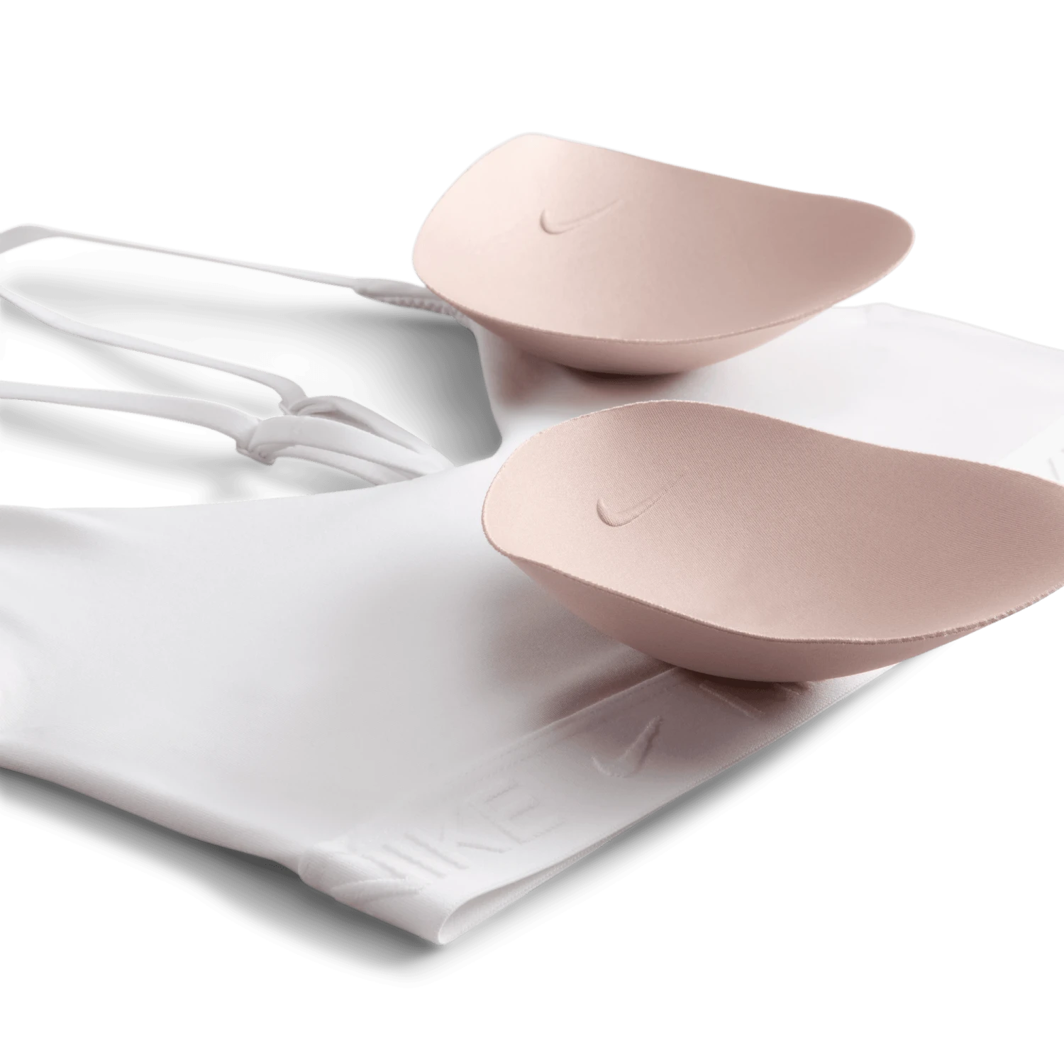 Nike Women's Indy Light Support Padded Adjustable Sports Bra (100 - White/Stone Mauve) 4 Nike Women's Indy Light Support Padded Adjustable Sports Bra (100 - White/Stone Mauve) - Image 4