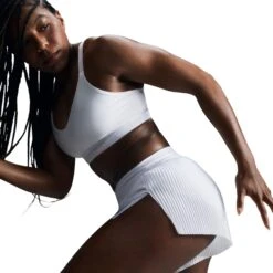 Nike Women's DRI-FIT ADV Aeroswift Mid-Rise Brief-Lined 3" Running Shorts (100 - White/Black) -TCRunning Shop AURORA FN2328 100 PHSYM001 2000