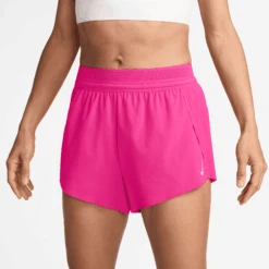 Nike Women's DRI-FIT ADV Aeroswift Mid-Rise Brief-Lined 3" Running Shorts (645 - Hyper Pink/Black)