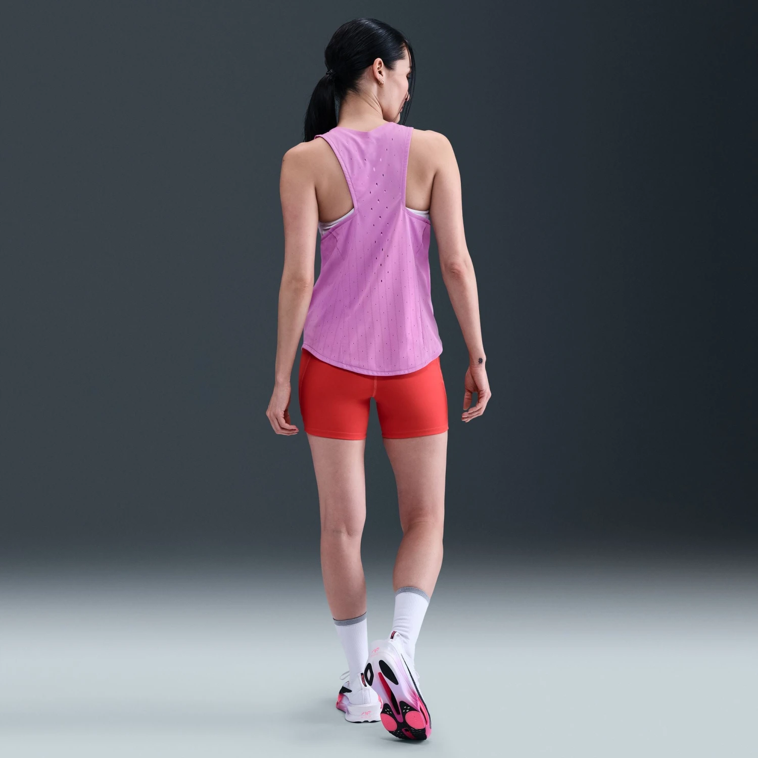 Nike Women's AeroSwift DRI-FIT ADV Running Singlet (532 - Rush Fuchsia/Aster Pink/Green Shock) 7 Nike Women's AeroSwift DRI-FIT ADV Running Singlet (532 - Rush Fuchsia/Aster Pink/Green Shock) - Image 7