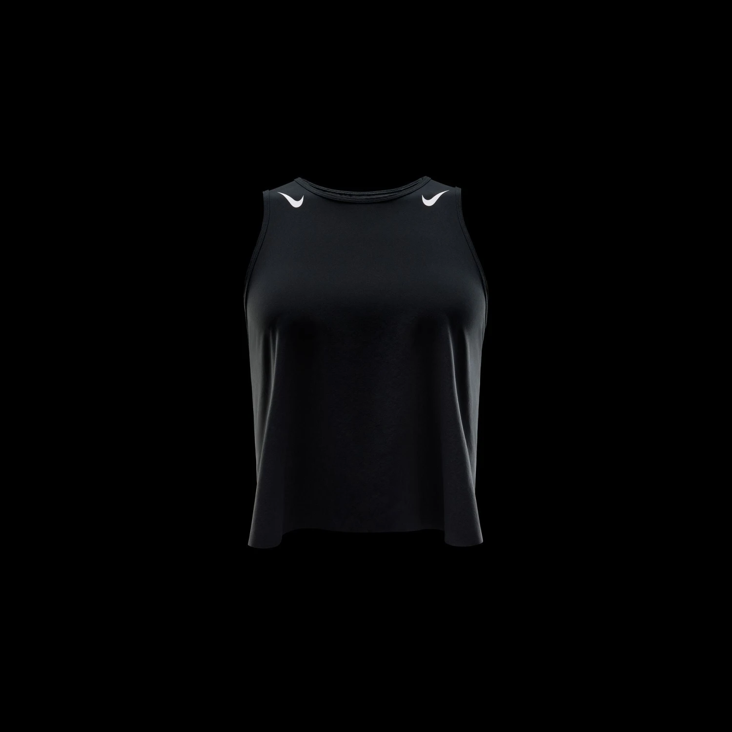 Nike Women's AeroSwift Women's Dri-FIT ADV Cropped Running Tank Top (010 - Black/White) 7 Nike Women's AeroSwift Women's Dri-FIT ADV Cropped Running Tank Top (010 - Black/White) - Image 7