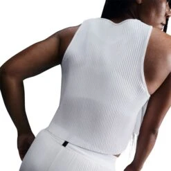 Nike Women's AeroSwift Women's Dri-FIT ADV Cropped Running Tank Top (100 - White/Black) -TCRunning Shop AURORA FN2713 100 PHSYM003 2000