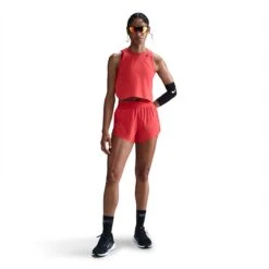 Nike Women's AeroSwift Women's Dri-FIT ADV Cropped Running Tank Top (696 - LT Crimson/Black)
