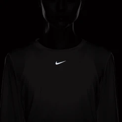 Nike Women's One Classic DRI-FIT Long-Sleeve Top (100 - White/Black) -TCRunning Shop AURORA FN2801 100 PHSYM006 2000