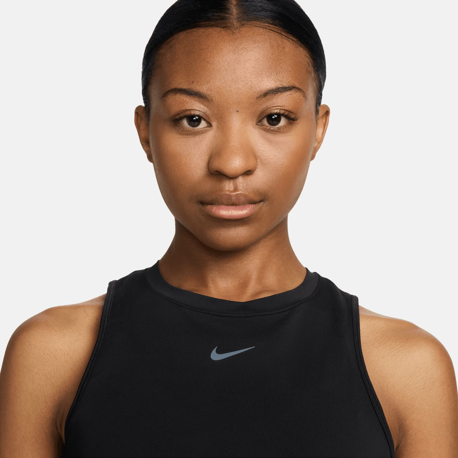 Nike Women's One Classic Dri-FIT Tank Top (010 - Black/Black) 3 Nike Women's One Classic Dri-FIT Tank Top (010 - Black/Black) - Image 3