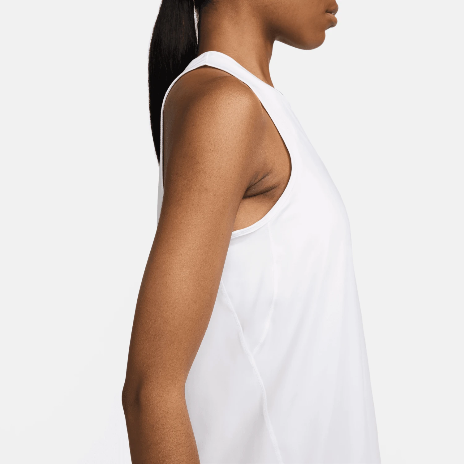 Nike Women's One Classic Dri-FIT Tank Top (100 - White/Black) 6 Nike Women's One Classic Dri-FIT Tank Top (100 - White/Black) - Image 6