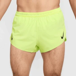 Nike Men's Aeroswift Dri-FIT ADV 2" Brief-Lined Running Shorts (736 - Light Lemon Twist/Black)
