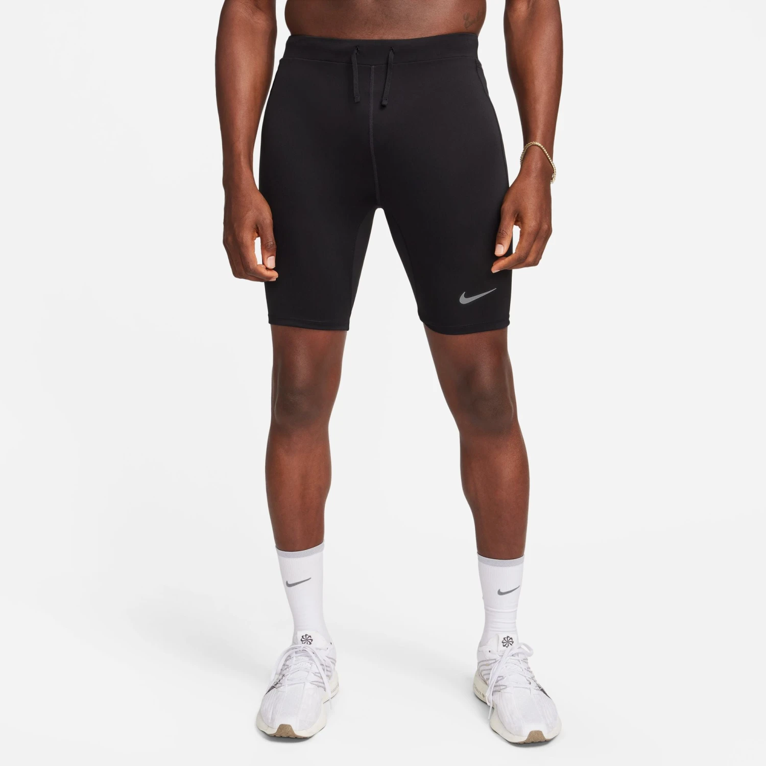 Nike Men's Fast Dri-FIT Brief-Lined Running 1/2-Length Tights (010 - Black/Reflective Silver) 1 Nike Men's Fast Dri-FIT Brief-Lined Running 1/2-Length Tights (010 - Black/Reflective Silver)